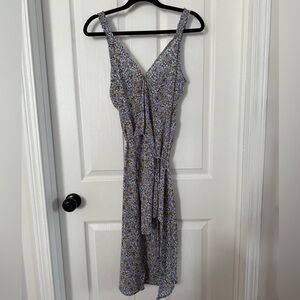 Floral Sleeveless Wrap Dress